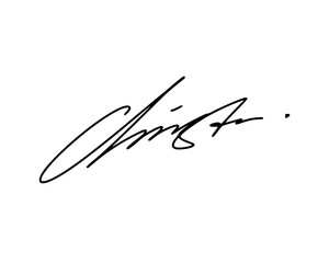 First letter C signature ideas for documents. Vector with transparent background or alpha channel.