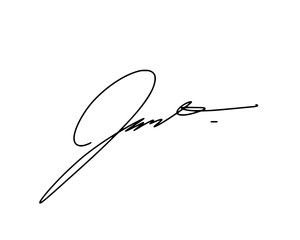 Signature ideas with handwritten letter J. Vector with transparent background or alpha channel.