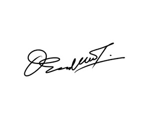 Abstract signature ideas for documents. Vector with transparent background.