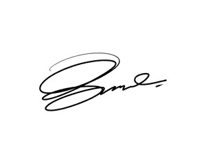 Letter B abstract signature idea for documents. Vector with transparent background or alpha channel.