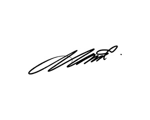 Abstract signature ideas for documents. Vector with transparent background.
