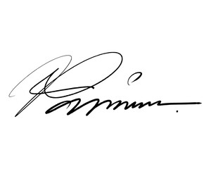 Abstract signature ideas for documents. Vector with transparent background.