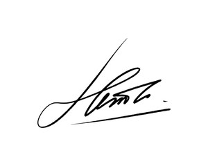 Abstract signature ideas for documents. Vector with transparent background.