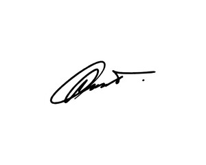 First letter O signature ideas for documents. Vector with transparent background or alpha channel.