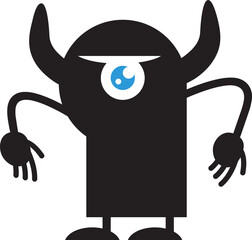 Funny Monster Character Illustration