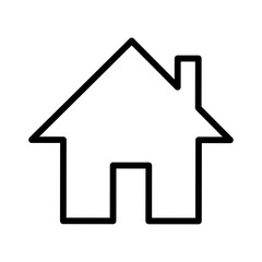 Home line icon. House outline sign. Editable stroke. Vector graphics