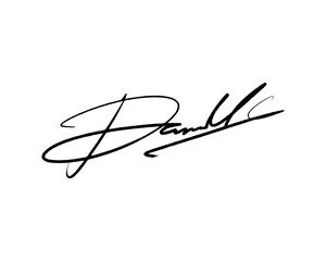 Abstract signature ideas for documents. Vector with transparent background