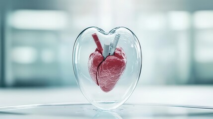 Smart valve implant for automatic fluid regulation in the body, compact and sleek, cardiovascular care, medical innovation