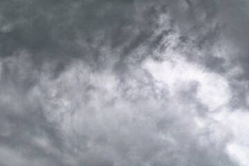 Dramatic Gray Sky with Cloud Patterns and Gloomy Atmosphere