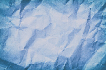 Crumpled Blue Paper Texture for Background Use