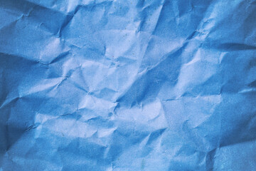 Crinkled Blue Paper Texture Background