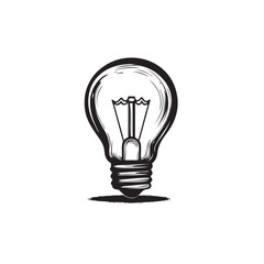 Light bulb icon vector. Solution, idea icon symbol vector graphic