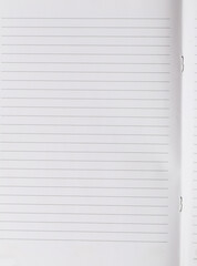 Blank Notebook Page with Lines for Writing