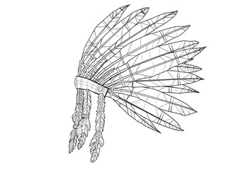 Obraz premium Cultural Ceremonial Headdress: An Elegant Expression of Identity and Tradition