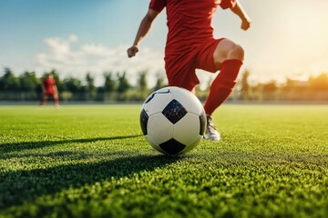 Fototapeta premium attacking football