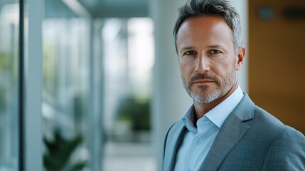 Fototapeta premium Professional Man in Modern Office Environment
