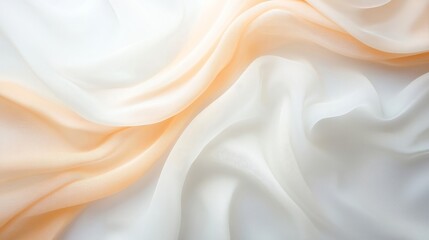 Obraz premium Soft Satin Fabric in White and Peach Tones