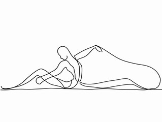 Transformative Yoga Flow: A Single Line of Graceful Transition