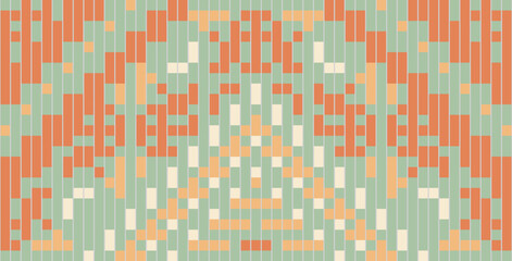 Cross Stitch Pattern Ethnic Filipino Patternfolk Embroidery, Aztec Geometric Ornament Print. Design for Carpet, Wallpaper, Clothing, Wrapping, Fabric