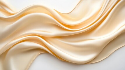 Obraz premium Elegant Cream Satin Fabric Background Texture