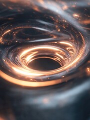 Abstract round light background in a fantasy 3D rendering style