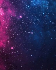 Fototapeta premium Dark pink and blue 2D cartoon background featuring colorful stars Glittery abstract design ideal for phone background templates