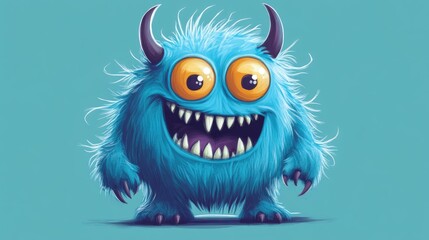 Cute cartoon monster design on a whimsical T shirt