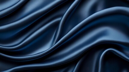 Obraz premium Elegant Blue Silk Texture with Smooth Waves