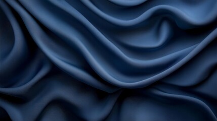 Obraz premium Elegant Blue Fabric Texture with Soft Drapes