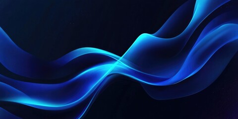 Abstract liquid curve in gradient blue against a dark background suitable for biotechnology themes in advertisements posters banners brochures product packaging and labels 2D cartoon EPS