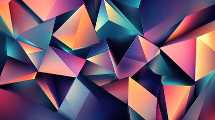 Obraz premium Abstract triangle background in a 2D cartoon style illustration