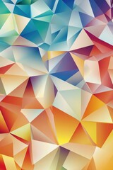 Obraz premium Abstract 2D cartoon background featuring geometric triangles
