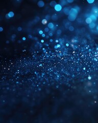 Blurred template featuring dark blue particles and cobalt blue tones