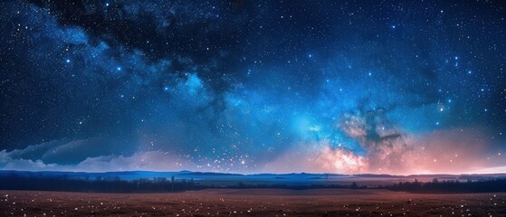 Fototapeta premium Breathtaking Night Sky with Stars and Milky Way