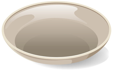 Simple Beige Ceramic Bowl
