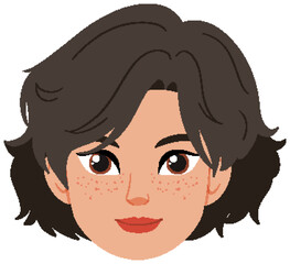 Smiling Woman with Freckles