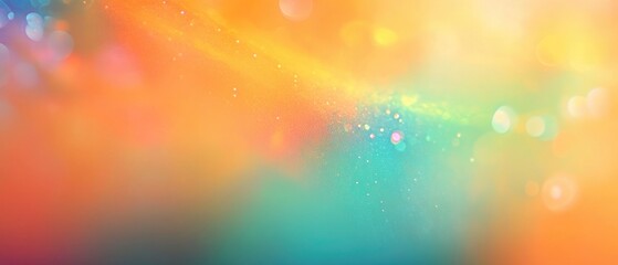 Obraz premium Abstract blurred gradient background featuring vibrant orange green and blue hues Ideal web banner for various design projects and festive themes