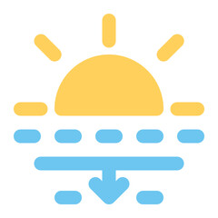 sunset icon for illustration