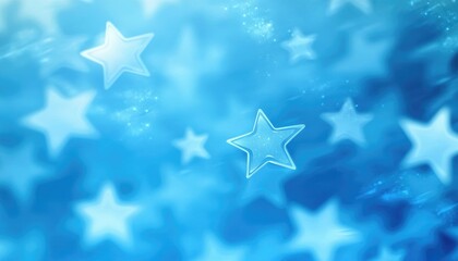 Light blue 2D cartoon background featuring galaxy stars Blurred decorative design in a minimalist style ideal for advertisements posters or banners