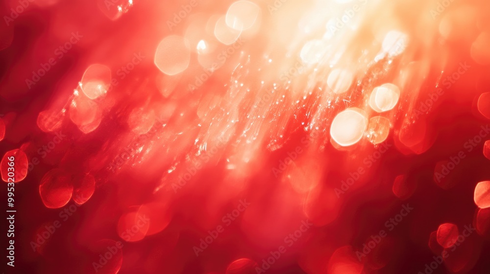 Poster red abstract background featuring blank space enhanced by bokeh and motion blur effects ideal for mo