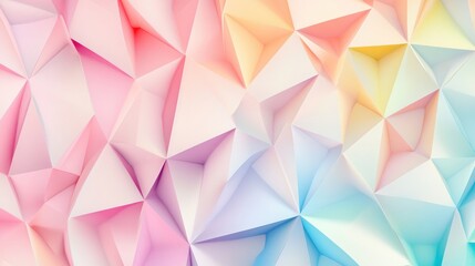 Obraz premium Triangular design for interior wallpaper featuring a stylish fashion print 2D cartoon illustration with an abstract gradient of soft vibrant colors