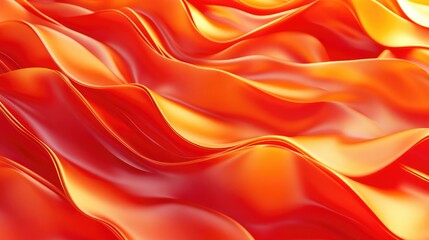 Obraz premium Vibrant red and orange wavy backdrop Elegant mockup for creative design 3D rendering