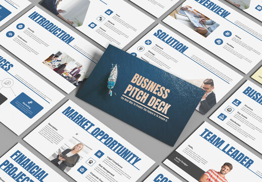 Business Pitch Deck Presentation Layout