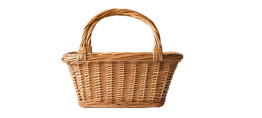 Obraz premium A simple wicker basket with a handle