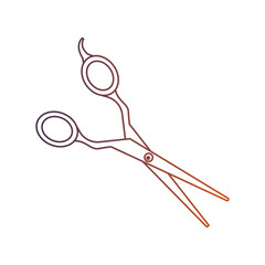Scissors for cutting hair. Original vector illustration in vintage style.