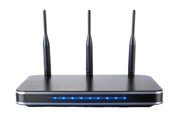 Wireless router on transparent background