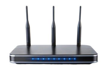 Wireless router on transparent background