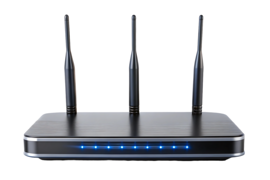 Wireless router on transparent background