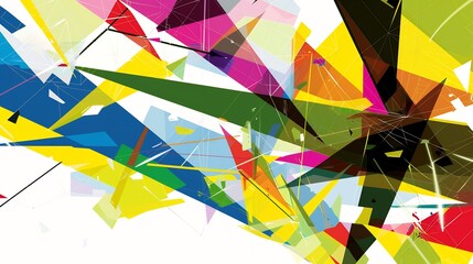 Fototapeta premium Vector art featuring abstract geometric tessellations dynamic fractal patterns and vibrant colors