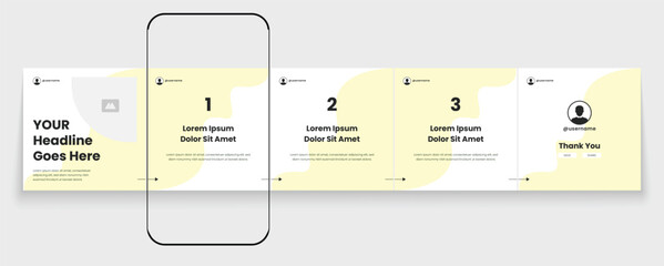 Instagram Marketing carousel post. Social media carousel design. Linkedin carousel banner template © Tarek Digital